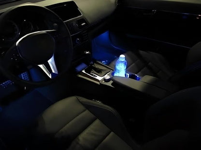 iJDMTOY 3-SMD LED Cup Holder, Glove Box, Ashtray Accent Lighting Strip Lights, Ultra Blue
