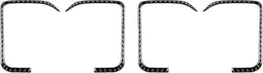 Real Premium Carbon Fiber Fit for Chevy Silverado/GMC Sierra 1500 2014-2018 for 2500/3500HD 2015-2019 Car Door Handle Frame Trim Decals Sticker Decor Auto Interior Accessories Cover Black