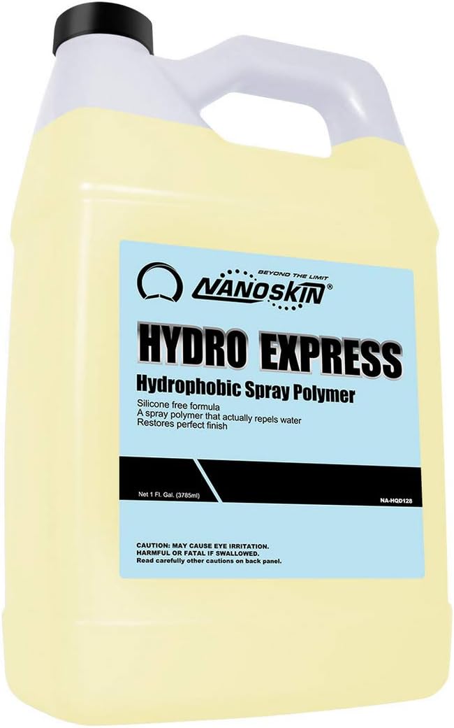 Nanoskin HYDRO EXPRESS Hydrophobic Spray Polymer 1 Gallon - Advanced Formula for Vehicle Protection, Long-Lasting Gloss, Enhanced Shine, Professional and Peerless Performance in all Weather Conditions