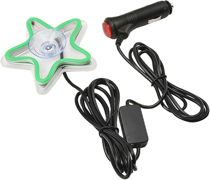 XhuangTech LED Neon Car Interior Lights, Green Ambient Decorative Lights for Cars, Trucks, UTVs, Vehicles, Universal Fit Car Accessories for Warm Atmosphere & Stylish Decoration (Five-Pointed Star)