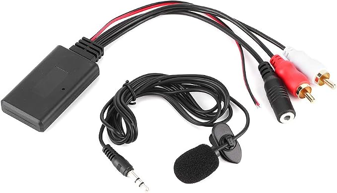 Car Radio Adapter Module,Bluetooth AUX Module 2 Cable Adapter with Easy Microphone for for for