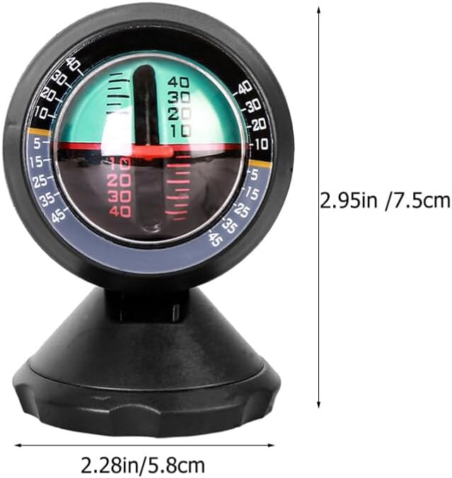 BESPORTBLE Vehicle Inclinometer Multipurpose Slope Car Balance Gauge Easy-to-use Level Meter
