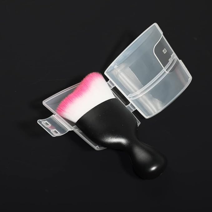 AOCISKA Car Interior Detailing Brush,Soft Bristle Cleaning Brush Car Detailing Brush Dusting Brush,Car Interior Cleaning Tool,Auto Detail Brush Car Dash Duster Brush (Black&Pink with Cap)