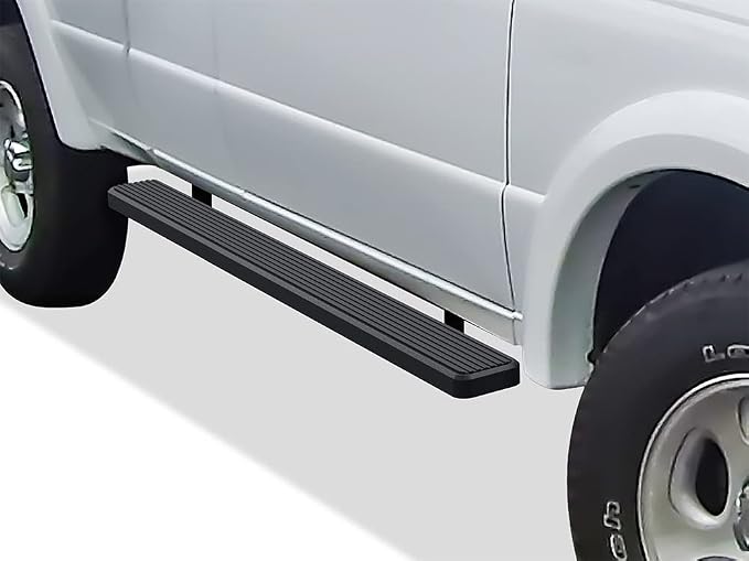 APS Running Boards (Nerf Bars Side Steps Step Bars) Compatible with Ford Ranger Mazda B-Series 1998-2011 Super Cab (Stainless Steel Black Powder Coated 5 inches)