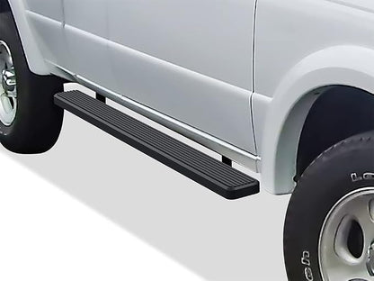 APS Running Boards (Nerf Bars Side Steps Step Bars) Compatible with Ford Ranger Mazda B-Series 1998-2011 Super Cab (Stainless Steel Black Powder Coated 5 inches)