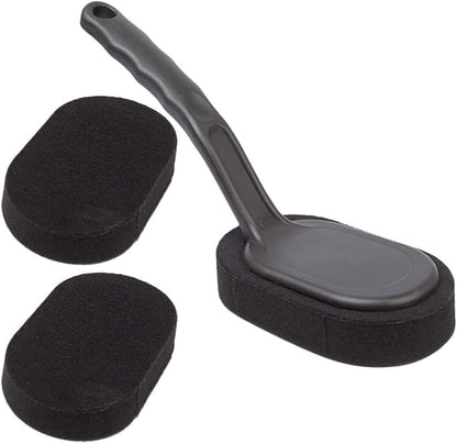 Car Tire Cleaning Brush Set with Handle Easy Replacement and Cleaning Sponge Brushes for Car Wheels and Tires