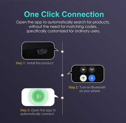 Outzone V011 OBD2 Scanner Bluetooth 5.4 - Car Code Reader & Health Monitor, Full System Diagnostic Tool for Engine, Transmission | Clear Codes, Real-Time Data, iOS & Android App