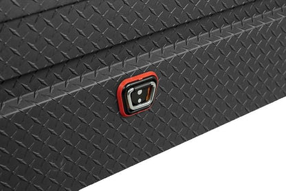 Weather Guard Saddle Truck Tool Box Aluminum Full Extra Wide Textured Matte Black