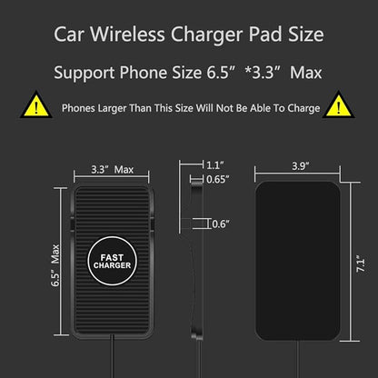Wireless Charger Car Charging Pad Non-slip 15W 10W 7.5W Fast Charger Mount Adapter for iPhone 13 12 Pro Max 11 8 Plus X XR Xs LG G8 Samsung Note 20 10 Galaxy S10 S20 S21 S22 S23 S24 S25 Android Phones
