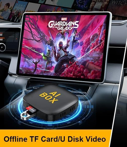 Wireless CarPlay Adapter, 2025 Upgraded 5-in-1 Apple CarPlay Wireless and Android Auto Adapter Support Netflix/YouTube/TF Card, Magic Car Play Ai Box for Cars from 2016 & iPhone iOS10+ Android
