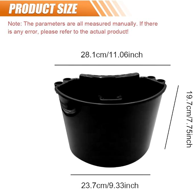 Craedli Car Detailing Bucket Organizer, Multipurpose Auto Hanging Cleaning Tool Organizer, Universal Portable Vehicle Washing Bucket Accessories for Car, Home, Garden, Camping (Black)
