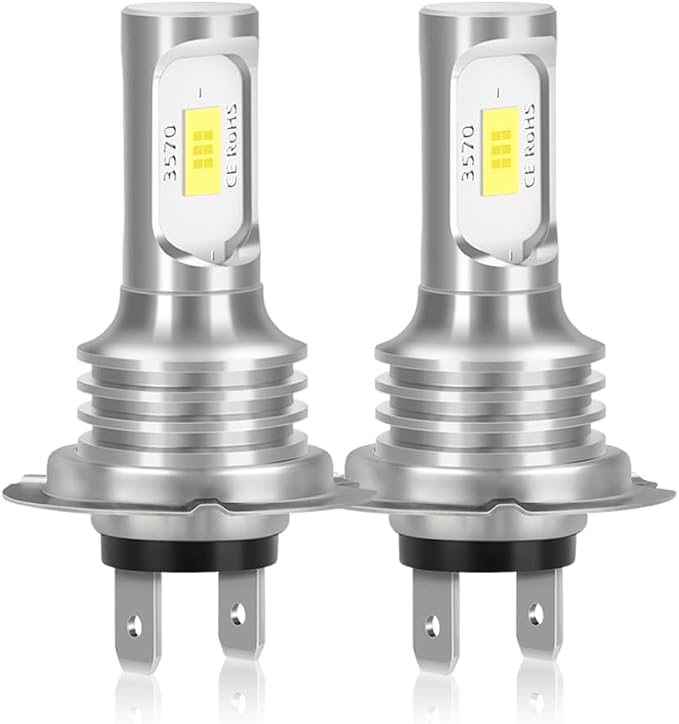 Upgraded 3570 CSP 6000K White LED Headlight Bulbs for Suzuki GSXR 600 750 1000 (2003-2005) - H4 High Beam and H7 Low Beam Plug and Play Combo Pack, 4-Pack