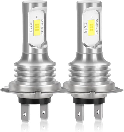 Upgraded 3570 CSP 6000K White LED Headlight Bulbs for Suzuki GSXR 600 750 1000 (2003-2005) - H4 High Beam and H7 Low Beam Plug and Play Combo Pack, 4-Pack