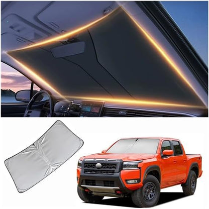 Windshield Sun Shade for Nissan Frontier Front Window Shades Cover for 2005-2024 2025 2026 FrontierWindshield Sun Visor Protector Car Accessories
