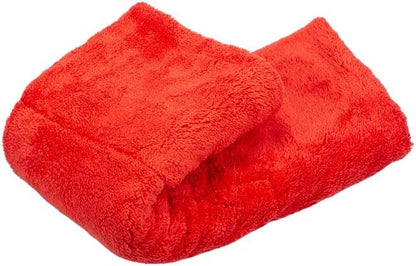 Maxshine Big Red Microfiber Towel (1000GSM) - Large Plush, Rinse-Free, Double-Sided Detailing for Cars (20”x28” / 51x71cm), Professional Auto Detailing Towel