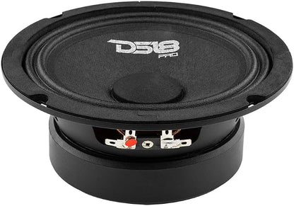 DS18 PRO-GM6 Loudspeaker - 6.5", Midrange, Black Steel Basket, 480W Max, 140W RMS, 8 Ohms - Premium Quality Audio Door Speakers for Car or Truck Stereo Sound System (1 Speaker)