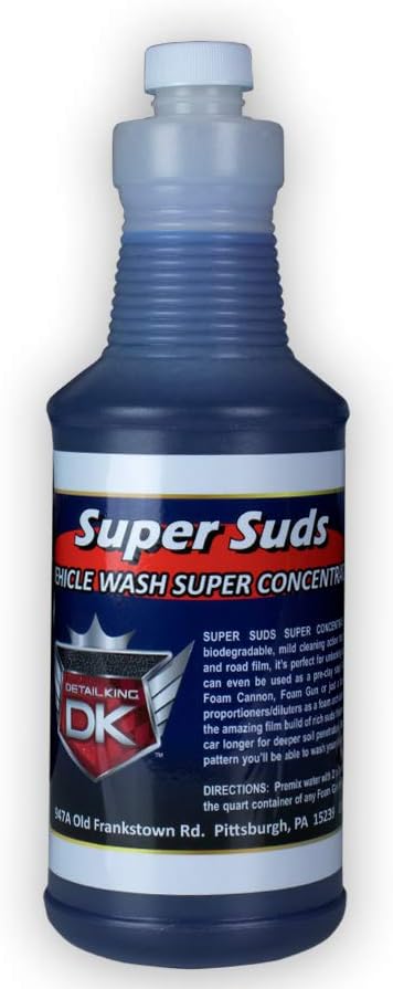 Detail King Super Suds Wash - Concentrate - High Foaming - Perfect for Foam Cannons & Foam Guns - Quart