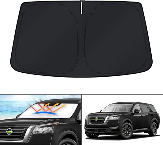 KUST Windshield Sun Shade for Nissan Pathfinder 2022-2024 2025 2026 Accessories Sunshade Window Sun Protector Foldable Block UV Rays Keep Car Cooler