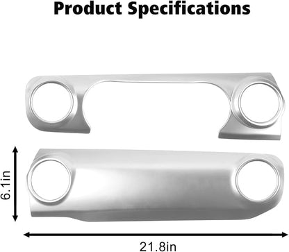 RT-TCZ Center Console Trim Cover Dashboard Control Panel Cover Decorative Interior Accessories for Jeep Wrangler JL JLU & Gladiator JT 2018-2023,Silver