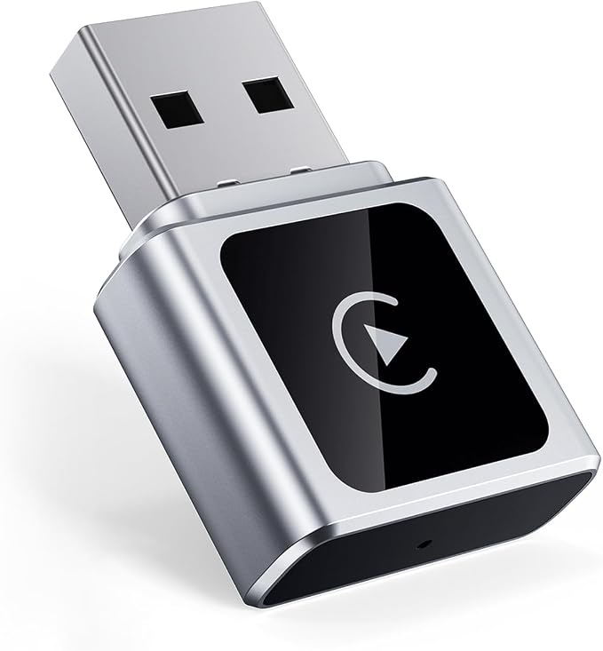 Wireless Carplay Adapter for Apple iPhone, Converts Wired to Wireless Mini CarPlay Kit with USB-C to USB-A Adapter for Cars from 2016 and iOS 10+ (Silver)