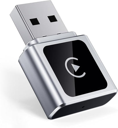 Wireless Carplay Adapter for Apple iPhone, Converts Wired to Wireless Mini CarPlay Kit with USB-C to USB-A Adapter for Cars from 2016 and iOS 10+ (Silver)