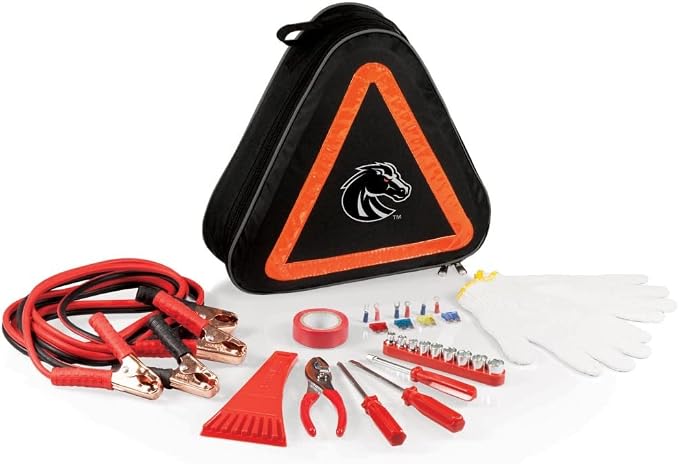 PICNIC TIME NCAA Roadside Emergency Car Kit - Auto Vehicle Safety Road Side Assistance with Jumper Cables and Car Tool Kit