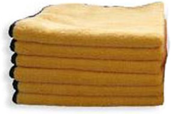 Microfiber Yellow Super Towel - 16 x 16-6 Pack - Thick, Densely Woven Microfiber Towels