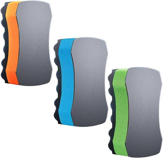 Three Texture Car Wash Sponge - Multi Purpose Bug Remover Scrubbing Side Soft Sea Sponge - Ultra Scrub Car Cleaning Sponges Wash Bucket Accessory - 3Pack