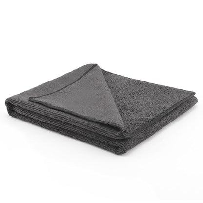 SPTA Car Microfiber Towels, Sport & Workout Towel - Gym, Exercise, Fitness, Spa, Ultra Soft, Super Absorbent, Fast Drying Premium Microfiber, 320gsm, 16in x 27in, Midnight (3-Pack)-MT036