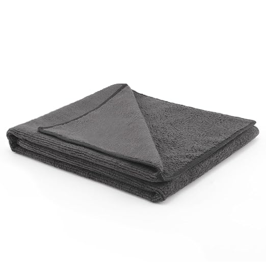 SPTA Car Microfiber Towels, Sport & Workout Towel - Gym, Exercise, Fitness, Spa, Ultra Soft, Super Absorbent, Fast Drying Premium Microfiber, 320gsm, 16in x 27in, Midnight (3-Pack)-MT036