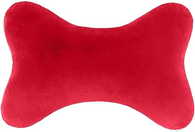 Car Headrest Pillow, Soft & Comfortable Memory Foam Car Neck Pillow for Driving Fatigue Relieve, Universal Cars Head Rest Pillows with Adjustable Strap, Car Interlor Accessorles (Red)