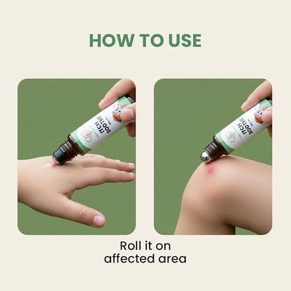 Herb Tantra Itch Soothe Kids Roll On, Natural Fast Anti Itch Bug Bite Relief After Mosquito, Bee Sting, Camping & Travel Essential Stick, Contains Chamomile & Calendula Oil