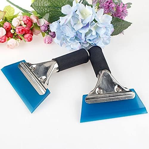 RockRose 5" Anti-Slip Handle Professional Squeegee for Window Tinting & Vinyl Wrap Applicator - Rubber Squeegee with Stainless Steel Handle Streak-Free Auto Window Cleaner for Car Available Various