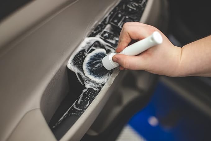 Detail Factory - Synthetic Detailing Brush Set - Ultra-Soft Interior Car Cleaning Brushes for, Screens, Emblems, & Tight Spaces - White