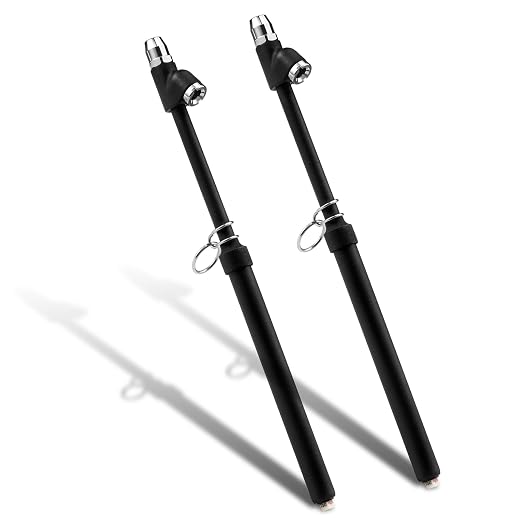 CZC AUTO Tire Pressure Gauge Heavy Duty Air Pressure Tire Gauge, Straight-on Foot Dual Head Chucks, Black Painting, 10-150PSI 100-1000KPa for Semi Truck Car RV Van（2 Pack）