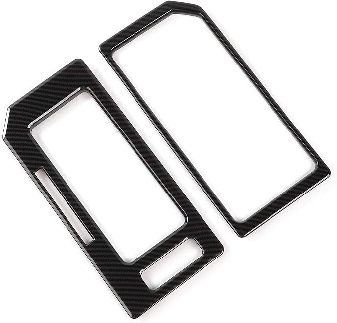 Voodonala Carbon Fiber Grain Cab Gear Shift and Cup Holder Trim Sheet Kit Interior Accessories for Ford F150 2016 2017 2018 2019 2020 (NOT FIT 21+)