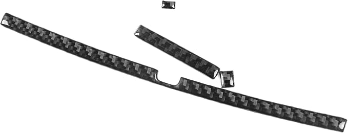 Premium Carbon Fiber Only Compatible with Ford Edge 2011-2014 SEL Accessories Car Center Dashboard A/C Outlet Air Vent Trim Strip Cover Interior Trim Sticker Decal Black 4PCS
