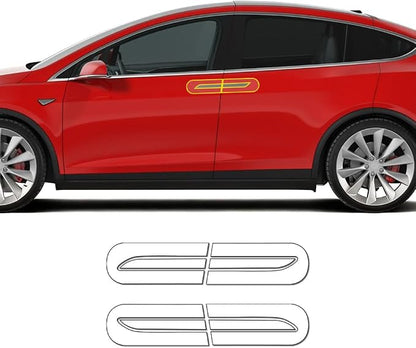 for Tesla Model X 2016-2021 TPU Pre-Cut Paint Protection Film Car Vinyl Wrap PPF Transparent Protective Anti-Scratch Self Healing Shield Guard Waterproof Car Wrap Film for Door Handle