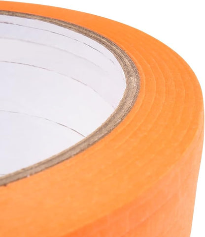 5 Rolls Pinstripe Tape - Masking Tape 1/16", 1/8", 1/4", 1/2", 3/4" - Thin Painters Masking Automotive Tape for DIY, Car, Auto, Paint, Art, Tumblers (Orange)