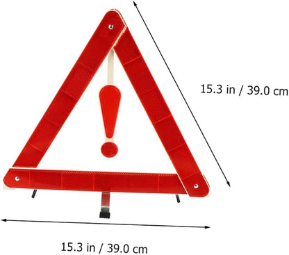 FAVOMOTO 4pcs Car Safety Triangle Kit Folding Reflective Warning Signs Tripods for Roadside Assistance Suitable for Vehicles Work Trucks Road Construction