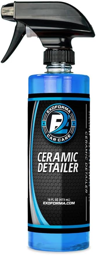 ExoForma Ceramic Detailer - SiO2 Ceramic Spray Wax Sealant, Delivers High Gloss, Superior Durable Protection & Hydrophobic Action - Extends Coating Lifespan - For Cars, Boats, ATVs & RVs, 16 oz