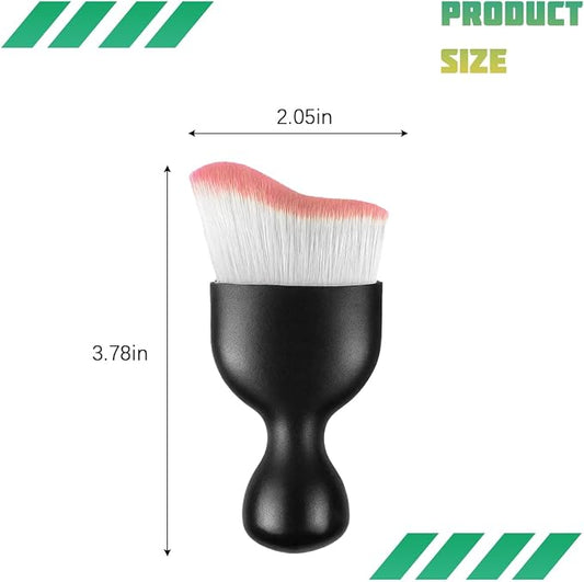Car Interior Detailing Brush, Curved Soft Bristles Vehicle Removal Dust Collectors, Scratch-Free Automotive Cleaning Tool Accessories, Universal for Truck SUV Sedan (White/Pink)