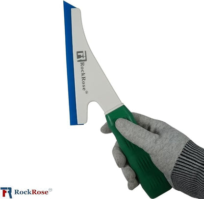 RockRose Doctor Stroke Squeegee – Professional Window Tinting Squeegee & Vinyl Wrap Applicator, Heavy-Duty Rubber Scraper for Auto Glass & Flat Glass Tint Blue