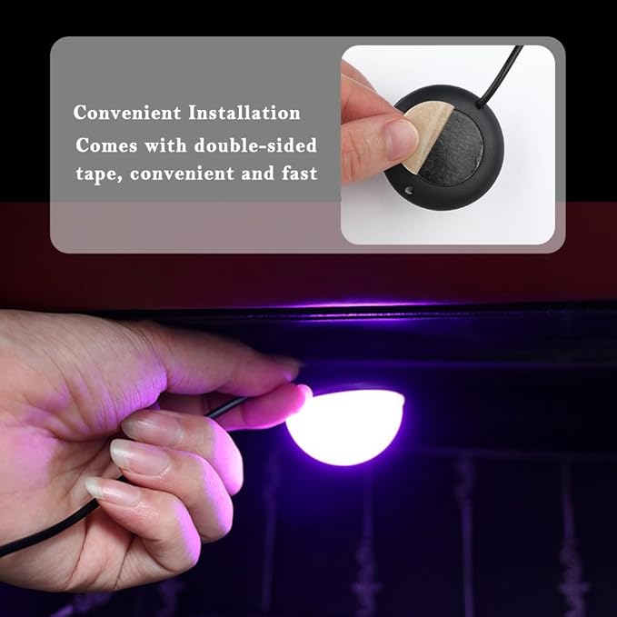4-in-1 Car LED Lights Interior with USB Port,Ambient Neon Car Door Lights Kit for CCar Decor,Party,Music,Gift,Universal CCar Pedal Light Interior Accessories for Wonmen & Men (Blue)