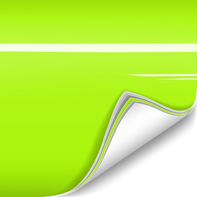 ColorFusion PPF by VViViD, Gloss Fluorescent Apple Green Dry Apply PPF Vinyl Car Wrap Roll 20ft x 5ft