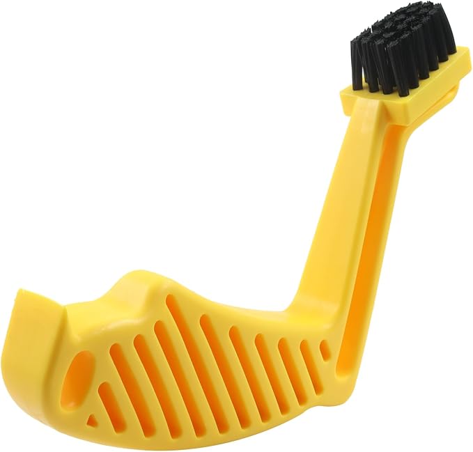 Polishing Pad Cleaner Tool, Durable Cleaning Tool Versatile Foam Pad Brush, Stiff Nylon Bristles Cleaning Brush for Car Auto Detailing/Detailing Enthusiasts, Yellow