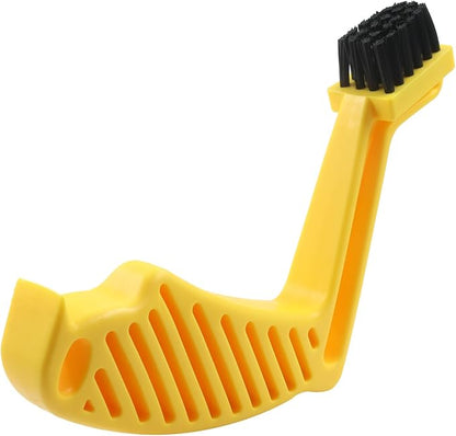 Polishing Pad Cleaner Tool, Durable Cleaning Tool Versatile Foam Pad Brush, Stiff Nylon Bristles Cleaning Brush for Car Auto Detailing/Detailing Enthusiasts, Yellow