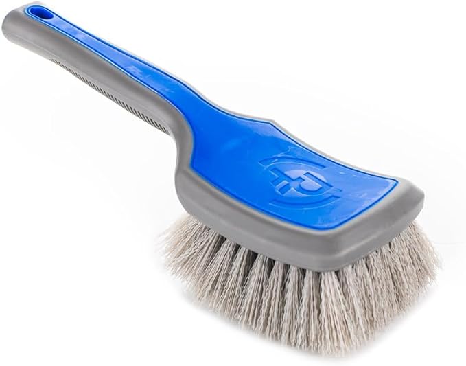 Detail Factory - ProGrip XL Tire Brush - Ergonomic ProGrip Handle - Stiff Synthetic Bristles to Cut Through Grime - Avalanche