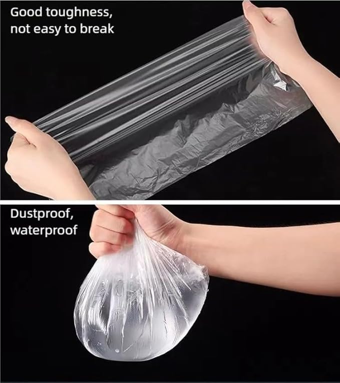 Disposable Steering Wheel Covers 100PCS PE Plastic Clear Protectors with Stretch Elastic for Scratch Prevention Universal Fit Car Interior Accessories