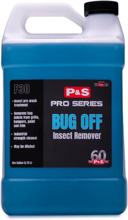 P&S Professional Detail Products Bug Off Insect Remover – Industrial-Strength Bug Splatter Cleaner, Safe for Paint, Trim & Grills, Pre-Wash Treatment, Easy Spray & Rinse Formula - 1 Gallon